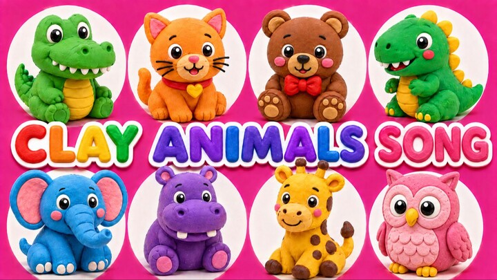 ABC Clay Animal Song 🐱 Alphabet A to Z for Kids | 黏土动物字母歌 · 少儿英语启蒙
