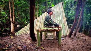 Live with nature |Những ngày mưa trong rừng ,gỏi măng thịt hun khói