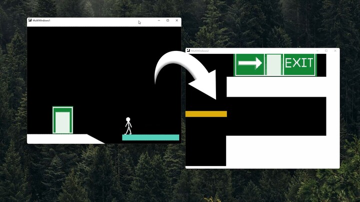 The game character has teleported to another window!!