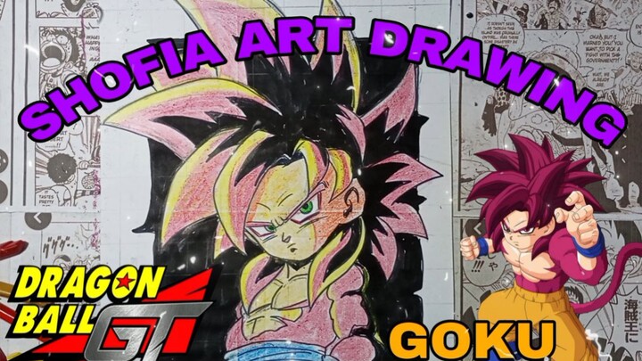 drawing goku dari anime dragonball
