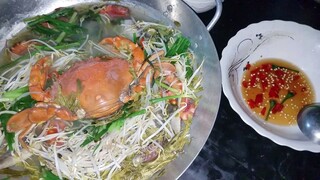 Bắt cua biển nấu canh chua lá me, bữa cơm đêm trên ghe | Ngư Dân Miền Tây