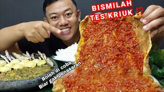 MUKBANG JENGKOL MENTAH + TES KRIUK SUPER PEDAS SAMBEL MERCON + SAMBEL IJO TERASI IKAN ASIN