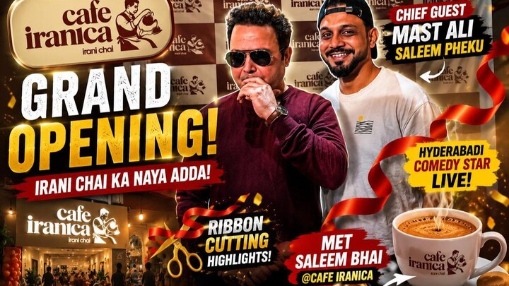 👉 Mast Ali at Cafe Iranica! 😱🔥 Grand Opening & Irani Chai | Bangalore Vlog
