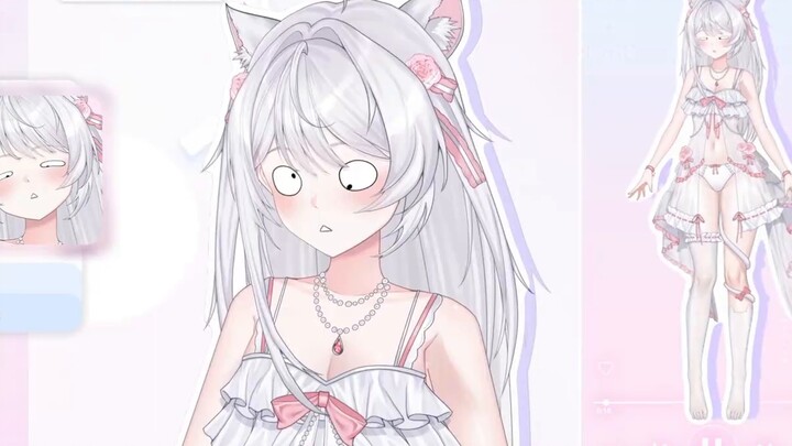 【โมเดลโชว์ Live2D】สาวน้อยแมวสุดน่ารัก🤍อยากจับจองหัวใจคุณจังเลย˚✩🤍