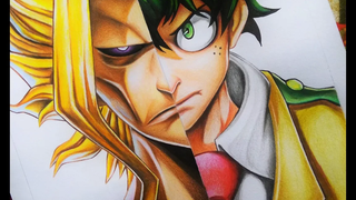 ภาพวาด - Midoriya Izuku และ All Might (Boku no Hero Academia)