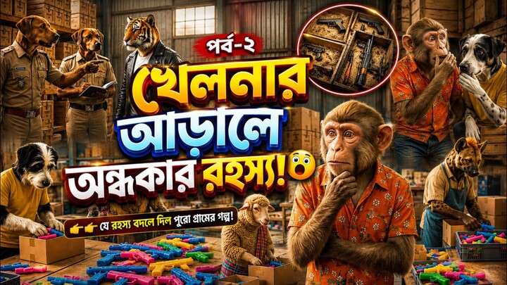 🎬 একটি খেলনার কারখানা… আর তার আড়ালে লুকিয়ে থাকা ভয়ংকর সত্য! 😱 | Animal story |পর্ব-২ |