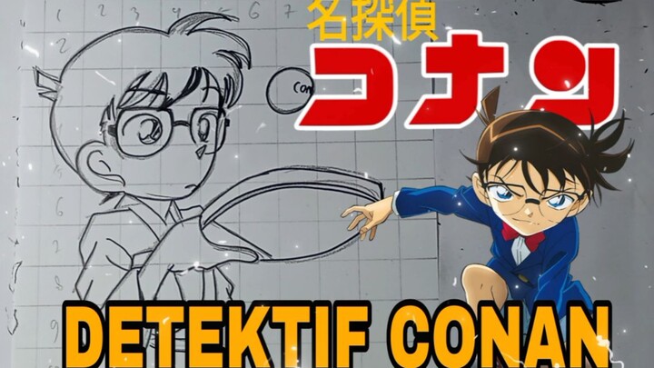 menggambar detektif conan