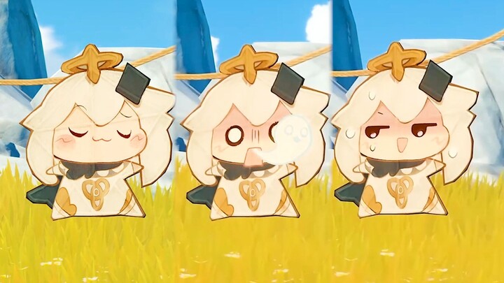 Three different Paimon kites—so hilarious, haha!