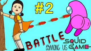 SQUID doll versus IMPOSTORS. Squid Game & Among Us animation. Squid game this pose #2