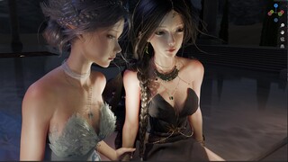 【blender】Tôi đã làm việc chăm chỉ trong một tháng để tái tạo bức tranh của wlop. Tôi nghĩ anh ấy khô
