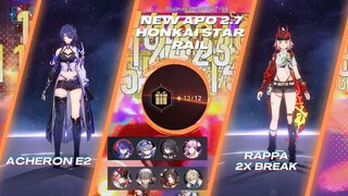 APHO 2.7 Acheron E2 & Rappa Double Break | Honkai Star Rail