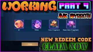 2 NEW REDEEM CODES (-PART 4) (100% WORKING) MOBILE LEGENDS | REDEEM CODES REVEAL  |ML REDEEM CODES !