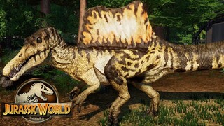 2 Scientifically Accurate Spinosaurus & 2 Ichthyovenator Breakout & Fight - JWE Mods (4K 60FPS)