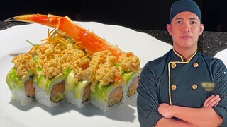 How to make king crab roll by Chef Miller