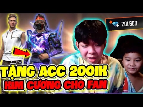 [FreeFire] LBG Chơi Lớn Chi 200.000 Kim Cương Biến Acc Cùi Thành Acc Pro Vip Tặng Fan