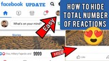 HOW TO HIDE TOTAL NUMBER OF REACTIONS IN FACEBOOk FULL STEP