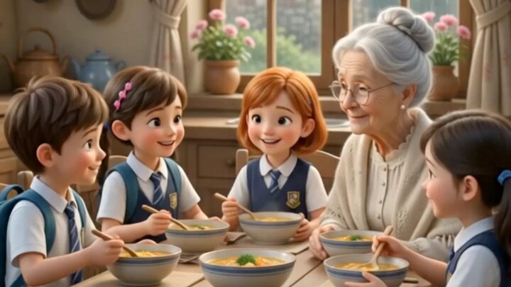 Grandma’s warm soup makes a rainy day extra special. ❤️
