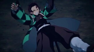 epic battle tanjiro dan uzui vs iblis bulan atas peringkat 6