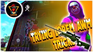 Free Fire 3 finger | Trying Lorem awm control no reload tricks