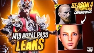 M19,M20 Royal Pass Rewards | Season 4 Face And Beard Coming Back | PUBGM