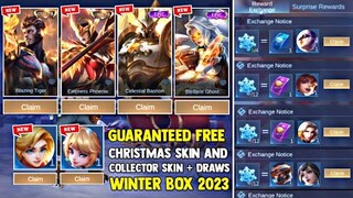 NEW WINTER BOX 2023! GUARANTEED CHRISTMAS SKIN AND COLLECTOR SKIN + TICKET DRAWS! | MOBILE LEGENDS