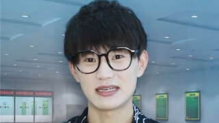 不同身材学生打饭……