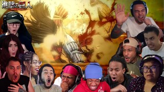 EREN VS REINER ! ATTACK ON TITAN SEASON 4 PART 2 EPISODE 17 BEST REACTION COMPILATION