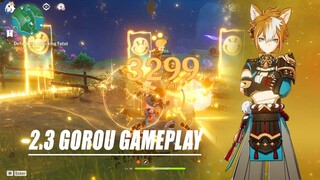 Genshin Impact 2.3 - Gorou New Character Lv 88 All Skills Gameplay Showcase - Geo Team