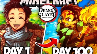 ฉันรอดตายจากมายคราฟ Demon Slayer เป็นเวลา 100 วันในฐานะทันจิโร่นี่คือสิ่งที่เกิดขึ้น