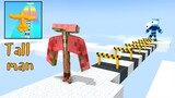 Monster School: TALL MAN RUN CHALLENGE - Minecraft Animation