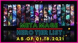 META MAGE HEROES MOBILE LEGENDS JANUARY 2021 | MAGE TIER LIST MOBILE LEGENDS 2021