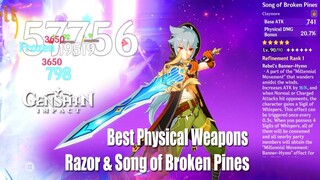 Razor & Song of Broken Pines Damage Showcase - Domain - Open World - Genshin Impact