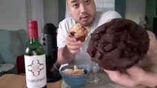 ASMR Starbucks Double Chocolate Chip Muffin, Shrimp Chips & Red Wine - 6 K Subscribers Special!!!
