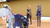 【MMD】KEQING AND AYAKA FIGHTS OVER AETHER (Aether x Keqing) | GENSHIN IMPACT ANIMATION