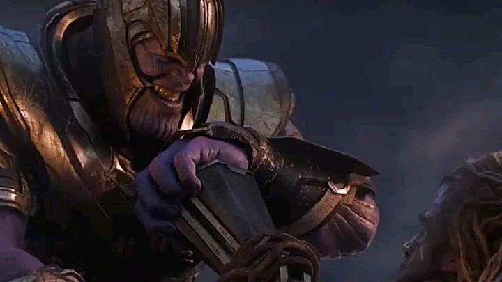 Captain America and Thor vs Thanos fight scene