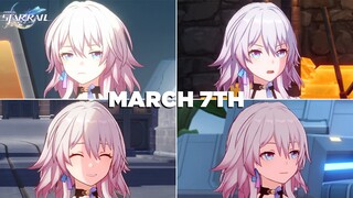 March 7th funny reaction to your dialogue choices