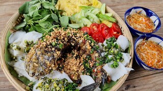 Cá lóc đồng 800g chui vào ống cống. Cá lóc đồng quay me bánh hỏi - Bin Đen Miền Tây # 113