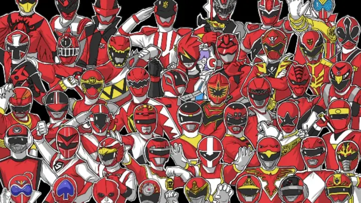 [Painting]Drawing of 46 Red Busters|Super Sentai