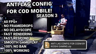 ANTI LAG CONFIG IN CALL OF DUTY MOBILE | LOW-MAX 60FPS | FIX LAG CALL OF DUTY MOBILE | KIOSHI