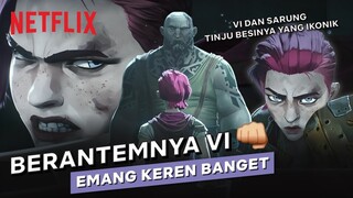 Adu Jotos Vi Pake Sarung Tinju Besi, Nampol Banget! | Arcane | Clip