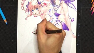 【冴えないてかた】Colored pencils で いてみた!