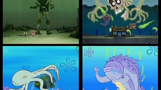 Check out the giant strange creatures in SpongeBob SquarePants!