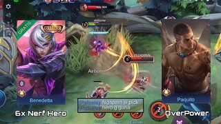 Mentang Mentang Udah Di Nerf 6x Malah Di Bilang Hero Ga Guna 🗿