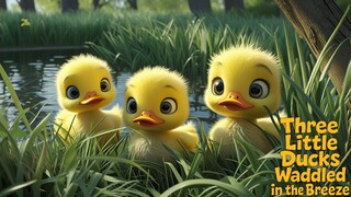 Three Little Ducks Waddled in the Breeze 🦆 Baby Learning Song
