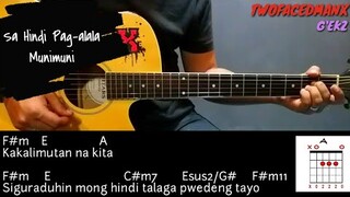 Sa Hindi Pag-alala - Munimuni (Guitar Cover With Lyrics & Chords)