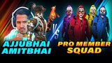 AJJUBHAI, @Desi Gamers VS PRO MEMBER SQUAD - CLASH SQUAD - FREE FIRE HIGHLIGHTS