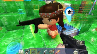 Chơi PvP bắn súng đối chiến trong Mini World Block Art