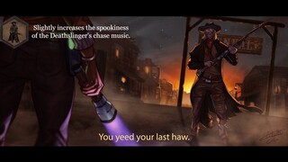 Deathslinger chase theme but its slightly spookier.