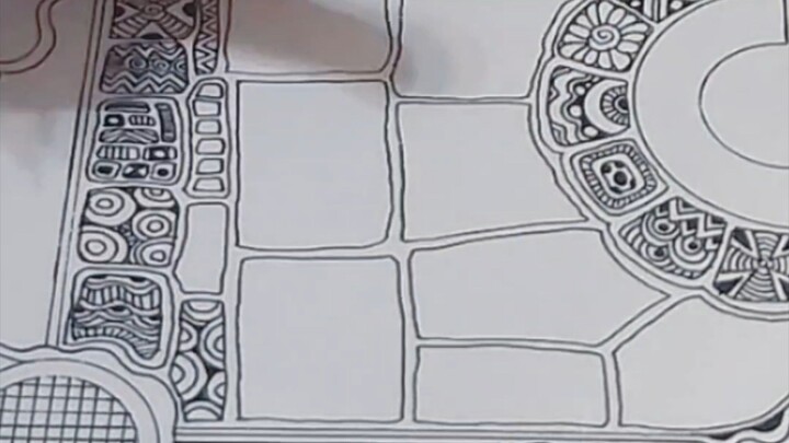 Zentangle - Square grid 小方格禅绕图 #zentangle #learntodraw #creativehealing #handcrafted #禅绕画 #疗愈绘画 #初学禅