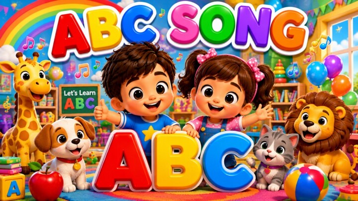 🔤 ABC Song for Kids | Learn A to Z with Fun & Cute Animals | Little Melody Kids
